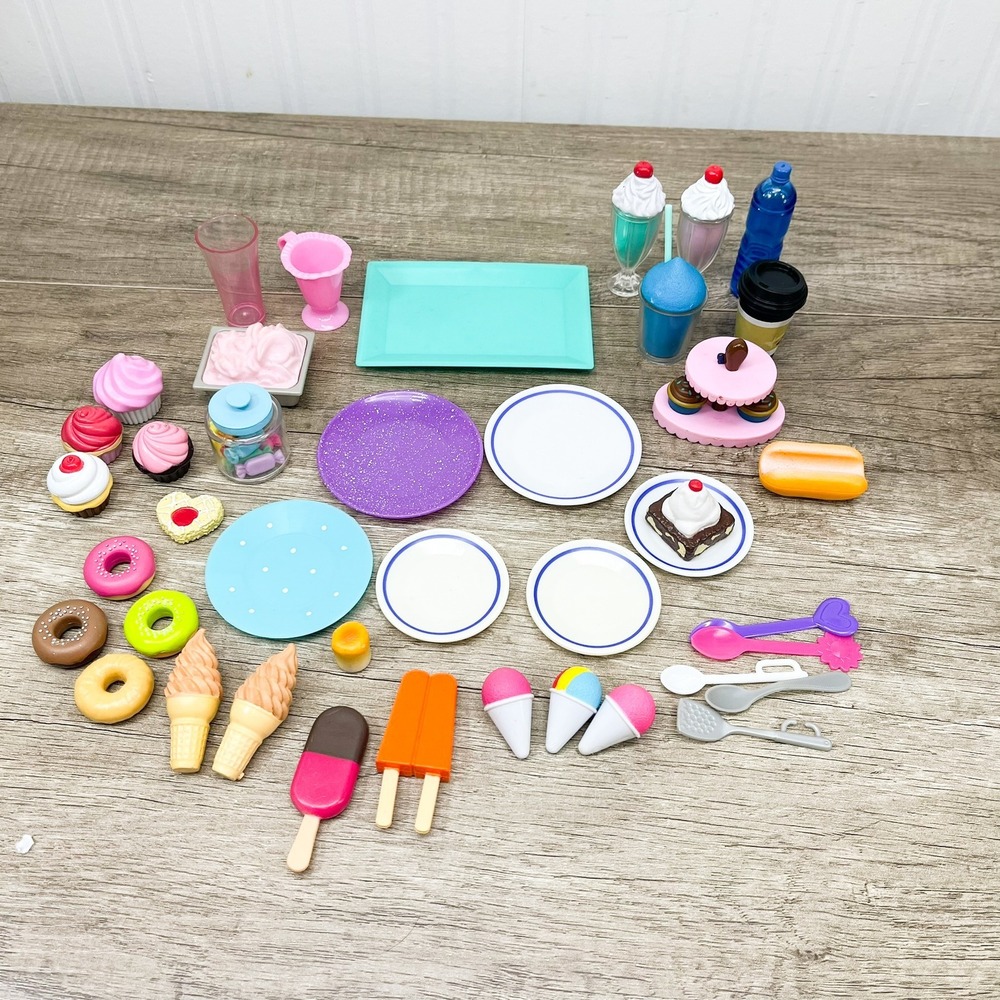 OG 18 inch doll Play Food Ice Cream Cupcakes Donuts Sweets Accessories Set